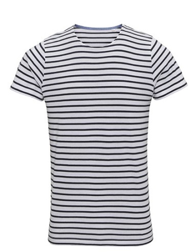 ASQ-AQ072-Mens Marinière Coastal Short Sleeve Tee